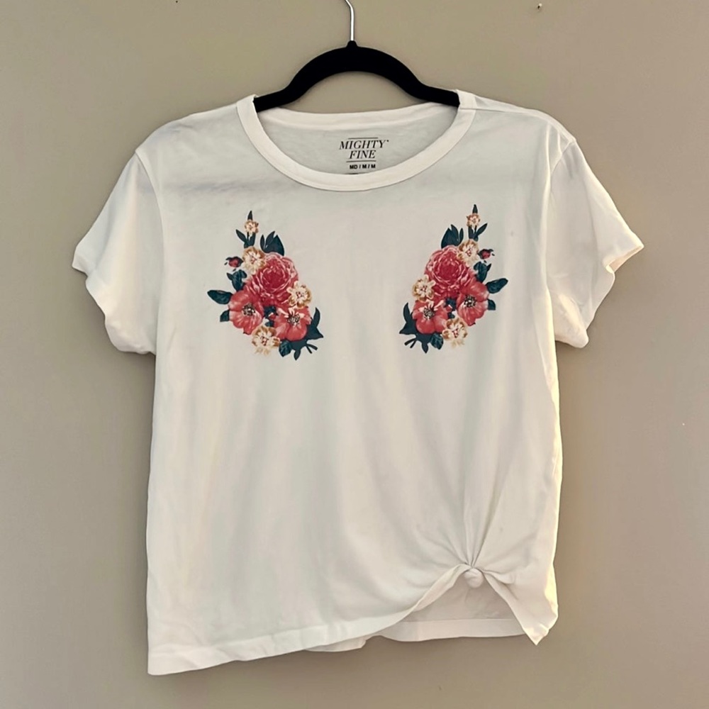 White floral top